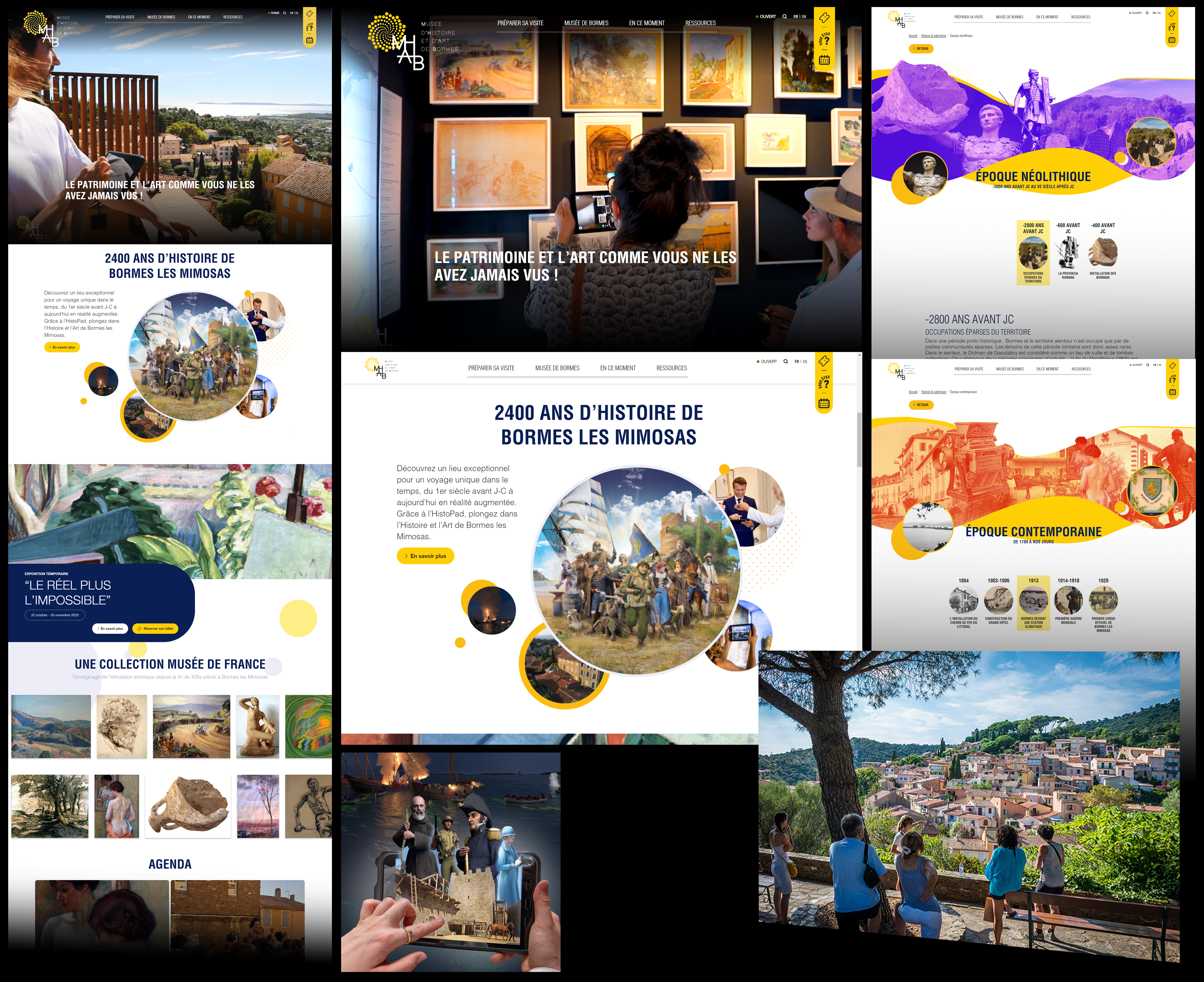 Planches d'images du site internet du Musée d'Art et d'Historie de Bormes-les-Mimosas