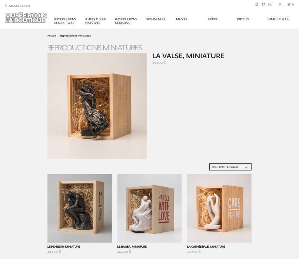 Faire de la boutique un prolongement de l’univers Rodin