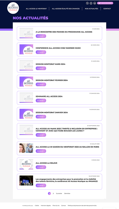 All Access Musique actualités